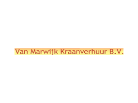 Van Marwijk Kraanverhuur BV